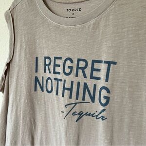 Torrid Sleeveless Top - I Regret Nothing Tequila size 0